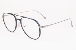 Tom Ford 5666 001 Shiny Black / Blue Block Eyeglasses TF5666-B 001 52mm - $217.55