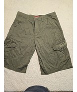 Union Bay Cargo Shorts Mens 32 Olive Green Soft Comfy Utility Pockets - $258.42 MXN
