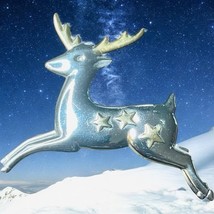 Vtg Hallmark Cards Christmas Holiday Costume Large Metal Reindeer Pin Br... - $12.87