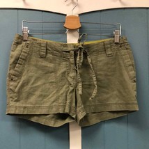 Ashley moss green linen drawstring shorts juniors size M - $22.72