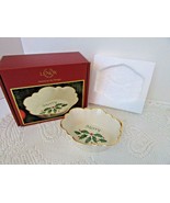 LENOX HOLIDAY OVAL FLUTED DISH MERRY 4.75&quot;  NIB  - £11.79 GBP