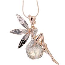 Cool  Lovely Angel Wings Butterfly Crystal Necklace - $16.99+