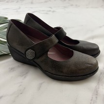 Dansko Adele Womens Wedge Heels Size 38 Brown Leather Mary Jane Comfort - £35.52 GBP
