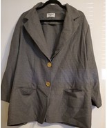 Alfred Dunnar Gingham Houndstooth Blazer Jacket W/ Gold Buttons Sz 20W - €10,47 EUR