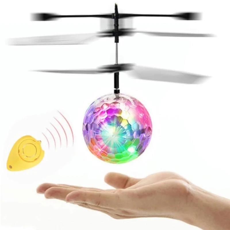 Mini Dron RC Fly Ball Luminous Kid&#39;s Flight Balls Mini Helicopter Electron - £8.79 GBP