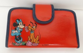 Vtg Disney Productions Mickey Minnie Mouse Folding Wallet Change Purse C... - $39.00