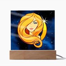 Zodiac Sign Virgo - Square Acrylic Plaque With LED Lights - £39.19 GBP