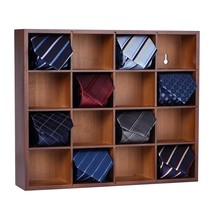 Tie Organizer Wall Mounted Tie Rack,Tie Box For Men,Tie Storage Box Organizer Wi - £44.01 GBP