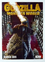 Godzilla promotional comic shop promo poster! 24x18 IDW Monster World pi... - $29.69