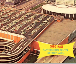 1968 Vintage Cobo Hall Convention Center Detroit MI Unposted Panorama Postcard - £17.18 GBP