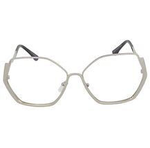 OVERSIZE CLASSIC 70s RETRO Clear Lens EYE GLASSES Large Silver Hexagon F... - $14.50