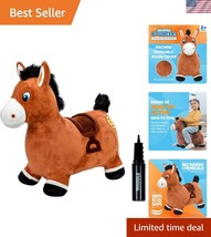 Inflatable Horse Ride-On Toy for Toddlers - Bouncy Animal Hopper with Pump - $856.83 MXN