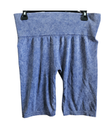 Blue Active Wear Shorts Fold Over Waistband Size Large - £19.47 GBP