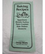 Vintage Chicago Metallic Revised Baking Recipes Brochure Pamphlet - $21.77