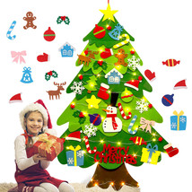 Children&#39;s DIY felt Christmas tree with lights - £13.76 GBP+