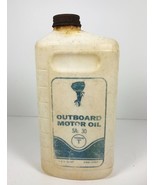Texaco OUTBOARD MOTOR OIL Can Plastic 1 Quart SAE 30 Dated 11-63 - £30.95 GBP