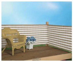 Porch Privacy Netting Tan And White 15&#39;L x 35&quot;H - $28.49