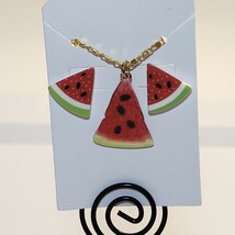 Watermelon Necklace and Earrings Set - $3.00