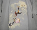 TeeFury Portal LARGE Shirt &quot;Falling Through&quot; Portal Tribute GRAY - $14.00