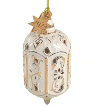 Lenox 2023 Annual Ornament Ivory Porcelain Gold Accents &amp; Cutouts #894436 NEW - $59.30