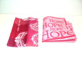 Breast Cancer Awareness Scarves Lot of 2 Ford Warriors &amp; Hope, Courage NEW - £12.45 GBP