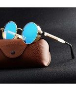 Men Women Vintage Gothic Steampunk Glasses Retro Round Hd Polarized Sung... - $6.72 CAD+