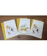 3 Vintage 1972 Holly Hobbie Friendship Cards &amp; Envelopes American Greetings - £17.08 GBP