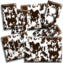 Cow Hide Skin Print Light Switch Outlet Wall Plate Country Style Room Home Decor - £9.58 GBP+