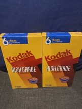 NEW Kodak High Standard VHS Tape Blank 6 Hour T-120 Vintage Media NOS Sealed X2 - £11.61 GBP