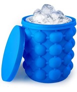 2-in-1 Ice Cube Mold &amp; Tray Set Large Portable Silicone Ice Maker Bucket - €19,09 EUR