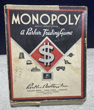 Vtg 1937 Parker Brothers Popular Edition No. 8 (No Board) Monopoly Game - £15.86 GBP