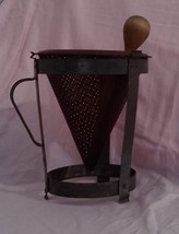 Vintage Aluminum Food Mill Ricer Sieve Colander Strainer and Wood Masher - $46.52