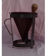 Vintage Aluminum Food Mill Ricer Sieve Colander Strainer and Wood Masher - $63.19 CAD