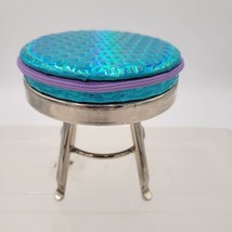 American Girl Blue Metallic Beauty salon stool Retired - $20.16