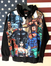 Dc Comics Justice League Full Zip Hoodie Zip Sweatshirt Nwt Sz M - £23.36 GBP