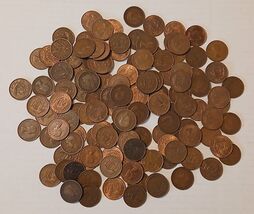 133  Great Britain Copper Half Pennies  - $65.00