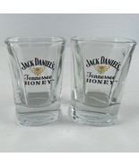 Jack Daniel&#39;s Tennessee Honey Whiskey 2 Shot Glass Set - £12.46 GBP