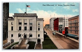 A Street Post Office Building Tacoma Washington WA UNP DB Postcard R9 - £3.88 GBP