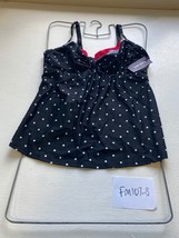 LASCANA Tankini Top with Polka Dots in Black  UK 14 DD  (FM107-8) - £24.43 GBP