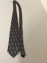 Pierre Cardin Men’s 100% Imported Silk Neck Tie - Black/Brown/Gray 58&quot; - £4.82 GBP