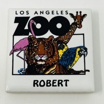 Vintage Los Angeles Zoo “Robert” Fridge Magnet LA ZOO Wildlife Travel So... - £9.98 GBP