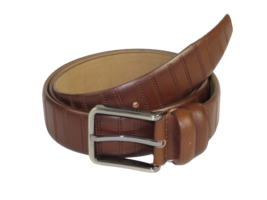 Men Brown Genuine Leather Belt PIERO ROSSI Turkey Soft Full Grain #Brown... - $28.00