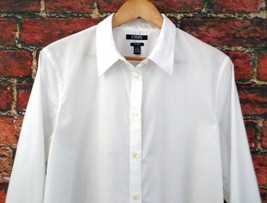 Chaps Men&#39;s Long Sleeve Dress Shirt XL No Iron White - £10.90 GBP