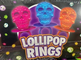 2 Halloween Day of the Dead Sugar Skull Lollipop Ring Boxes 18 Ea, 36 total - $7.92