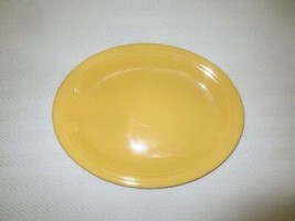 Vintage GENUINE FIESTA Homer Laughlin YELLOW OVAL PLATTER - 12 1/2&quot; x 9 ... - £11.45 GBP