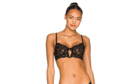 NWT Thistle and Spire SZ 38F Black Sheer Cup Scylla Bra Retails $64 DEFECT - $20.78