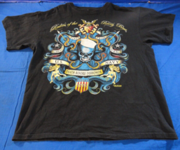 Discontinued 2008 Usn Navy Rulers Of The Briny Blues Black Graphic T Shirt Xl - £22.95 GBP