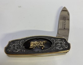 FRANKLIN MINT Knife “JUPITER” Central Pacific Train / Pouch - £13.58 GBP