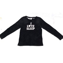 Just Be Pajama Sleepwear Long Sleeve Women&#39;s Girls Black I Love Sleep Top - £7.91 GBP