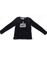 Just Be Pajama Sleepwear Long Sleeve Women&#39;s Girls Black I Love Sleep Top - £7.74 GBP